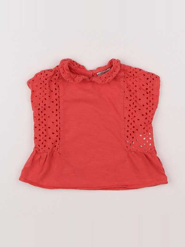 Cyrillus - tee-shirt orange - 9 mois