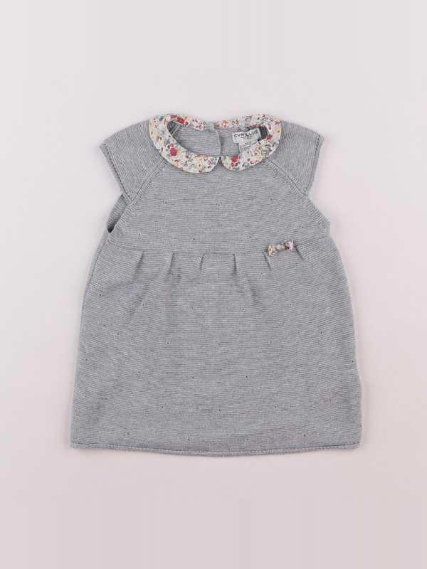 Cyrillus - robe gris - 6 mois