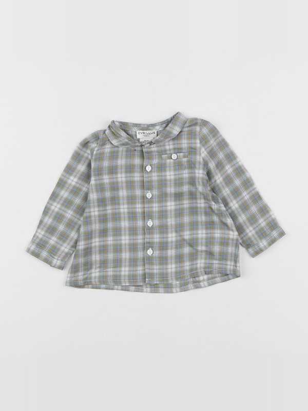 Cyrillus - chemise vert, bleu - 6 mois