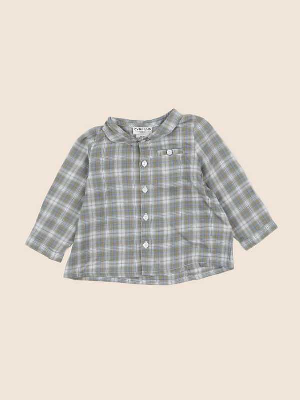 Cyrillus - chemise vert, bleu - 6 mois