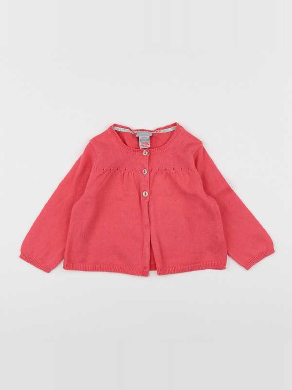 Cyrillus - gilet rose - 12 mois