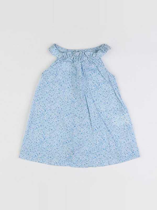 Cyrillus - robe blanc, bleu - 3 mois