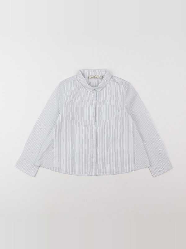 Cyrillus - chemise blanc, bleu - 4 ans