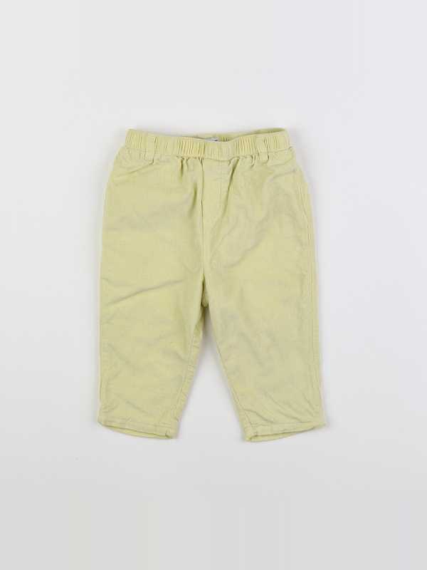Cyrillus - pantalon doublé jaune - 12 mois
