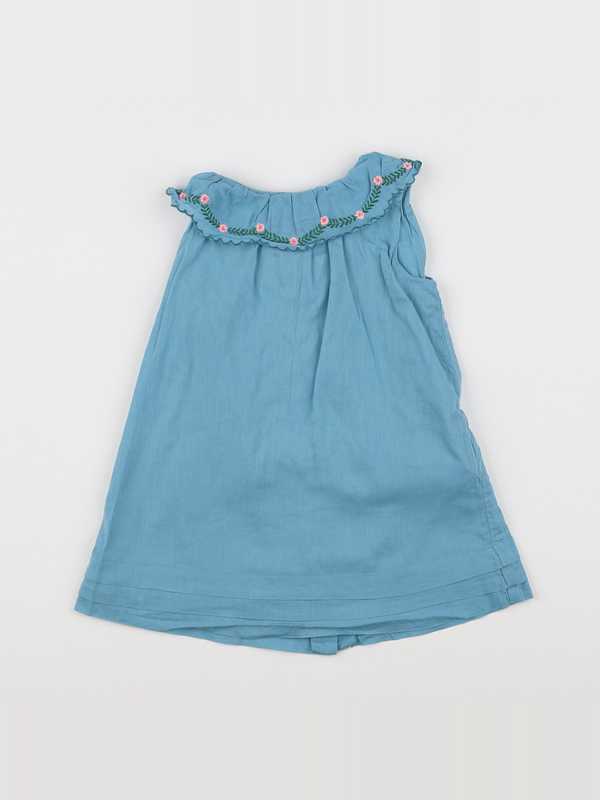 Cyrillus - robe bleu - 9 mois