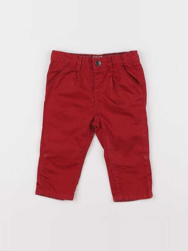 Cyrillus - pantalon rouge - 12 mois