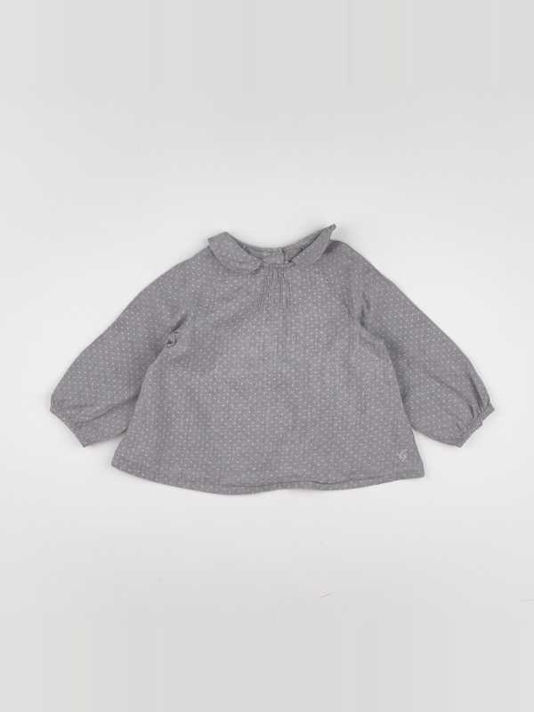 Cyrillus - blouse gris - 12 mois