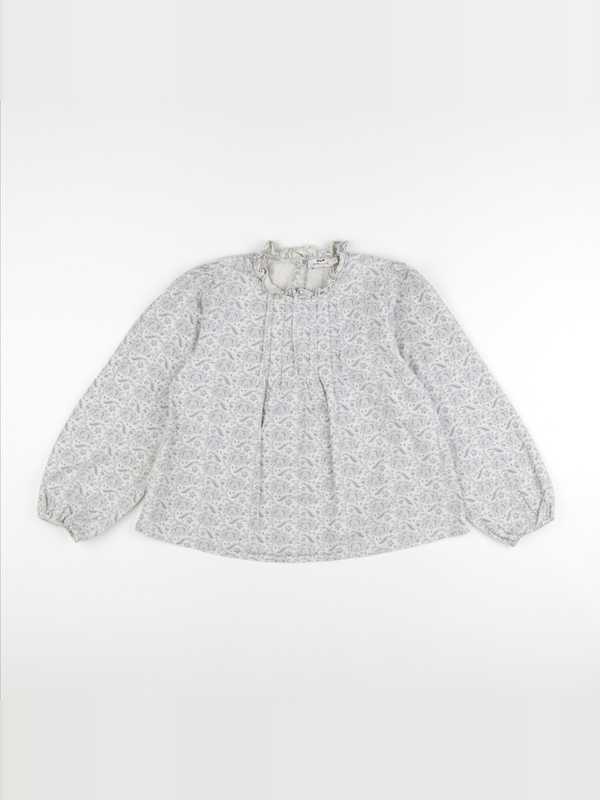 Cyrillus - blouse blanc, bleu - 12 ans