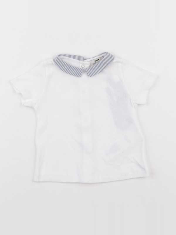 Cyrillus - polo blanc - 9 mois