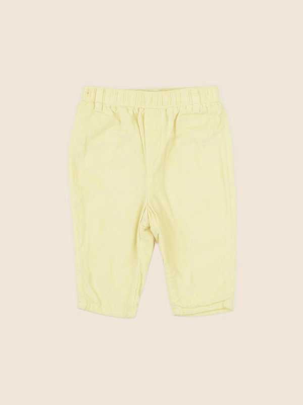 Cyrillus - pantalon doublé jaune - 6 mois