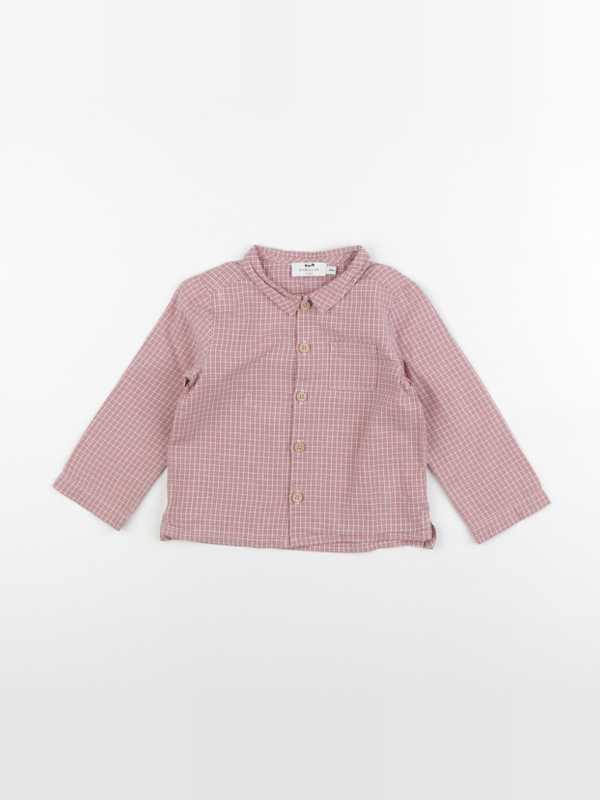 Cyrillus - chemise blanc, rouge - 24 mois