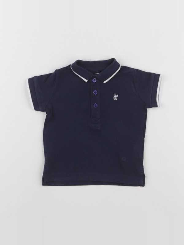 Cyrillus - polo bleu - 6 mois